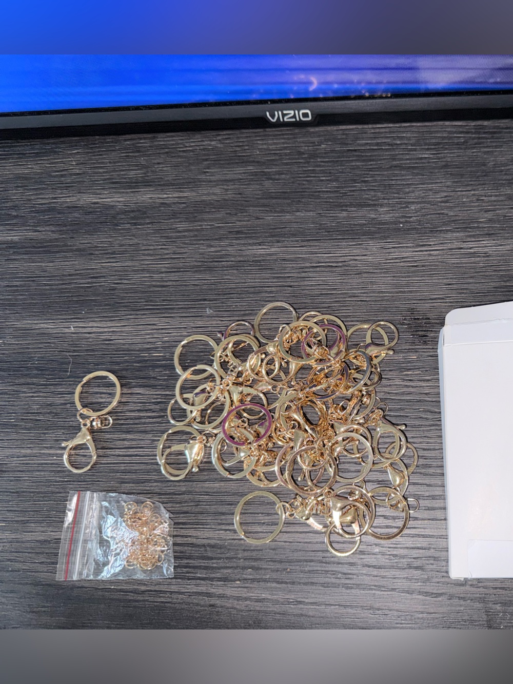 💖 New Bundle of 15 Rose Gold Keyring Split Rings and Connectors - Bulk Pack